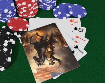 American Revolution Poker Playing Cards Set, Unique Gift for Gamers, Retro Playing Cards, Game Night Essential, Collectible Card Decks