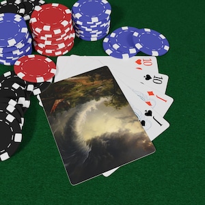 Juego de cartas de póker Tornado, cartas únicas para jugar a las cartas, regalo decorativo para jugadores de cartas, decoración de inauguración de la casa, estilo vintage, juegos de cartas