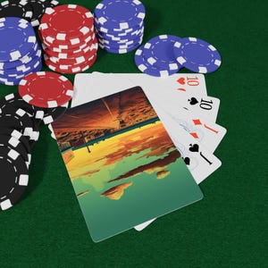 Naipes de póker de Nuevo México, juego de cartas retro, regalo único para jugadores, imprescindible para una noche de póker, cartas de diseño clásico, inauguración de la casa
