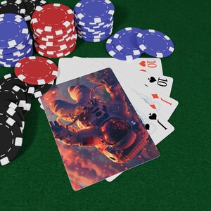 Jeu de cartes astronaute - Jeu de cartes d'exploration spatiale, art cosmique et astronaute, jeu de cartes à collectionner unique, cartes à jouer, soirée poker