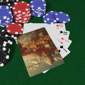 Ensemble de cartes à jouer de poker de l'Alabama - Design unique pour une soirée jeux, idées cadeaux pour les amateurs de poker, jeu de cartes à collectionner, oeuvre d'art murale vintage,