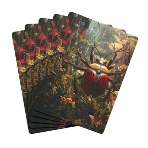 Beetle World Spielkarten - Insekt und Natur Deck, einzigartige Käfer Illustrationen, Lern- und Wildtierkarten, Pokerabend, Spieleabend Bild 2