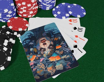Be Yourself Poker Playing Cards Set | Unique Gift for Poker Lovers, Game Night Essential, Collectible Card Deck, Artistic Design, Floral