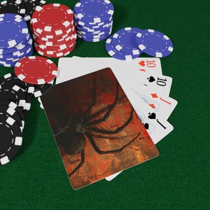 Spinnen Spielkarten - Gruseliges Krabbeldeck, Komplizierte Webkunst Karten, Von der Natur inspiriertes Poker Set, Geschenk für Insektenliebhaber & Halloween-Fans