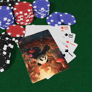 Cartas de Baralho Panda Paradise Poker, Presente Único, Itens Essenciais para Noite de Jogos, Item de Colecionador, Jogos de Festa Divertidos, Amantes de Jogos de Cartas, Noite de Jogos
