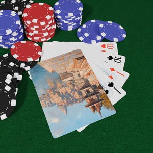 Set di carte da gioco Ganges River Poker, elegante gioco di carte, regalo da collezione per giocatori, arredamento per la casa, articoli essenziali per serate di carte, arredamento da casinò