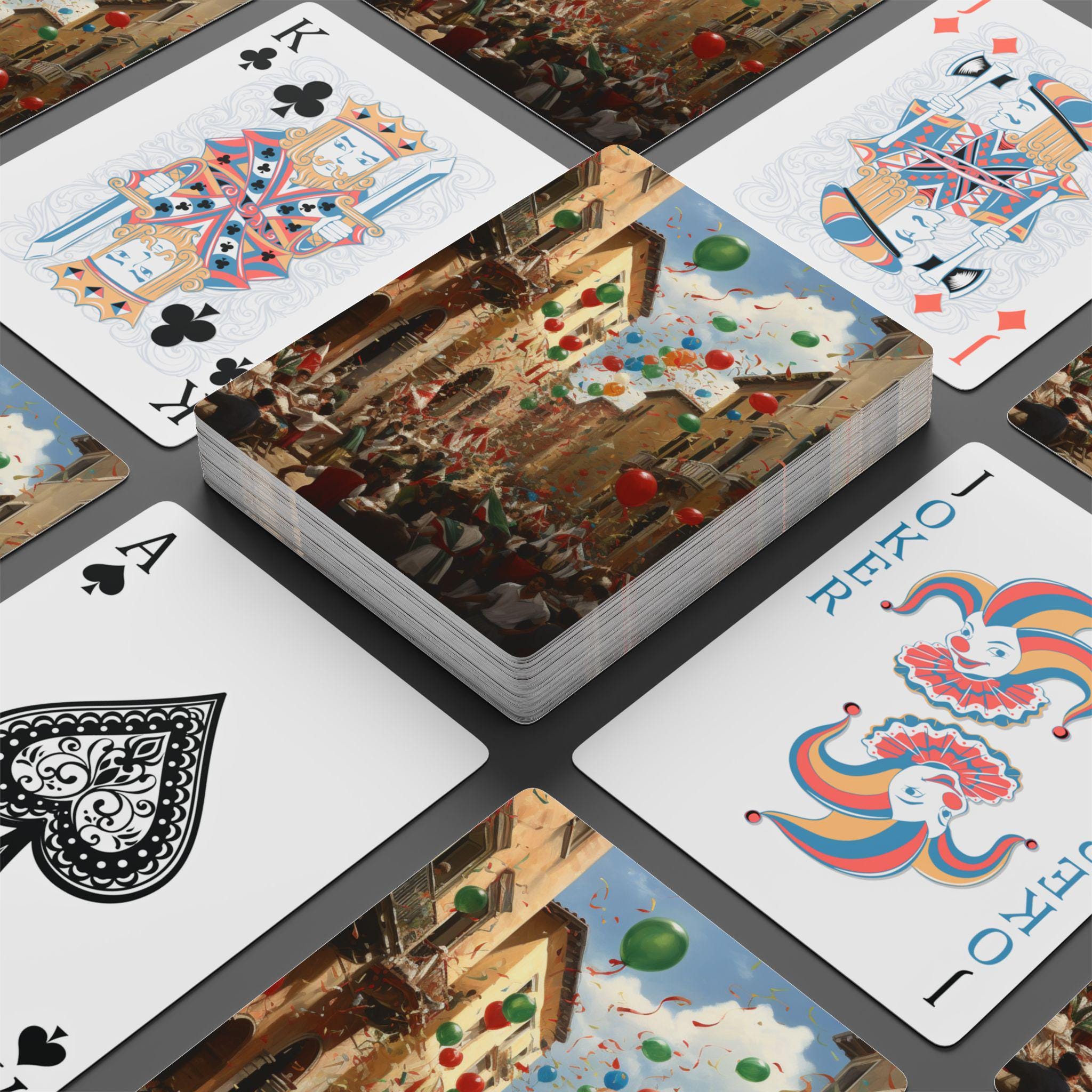 イタリアンセレブレーションズ ポーカートランプセット、カジノゲーム 