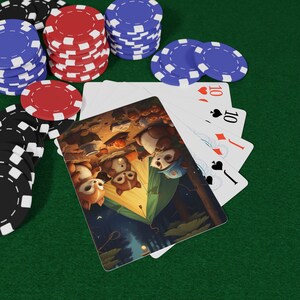 Cartas de Baralho de Animais Adoráveis para Acampar - Baralho Adorável de Vida Selvagem, Animais Encantadores da Floresta e Designs Aconchegantes para Acampar, Jogo de Cartas Colecionável Exclusivo