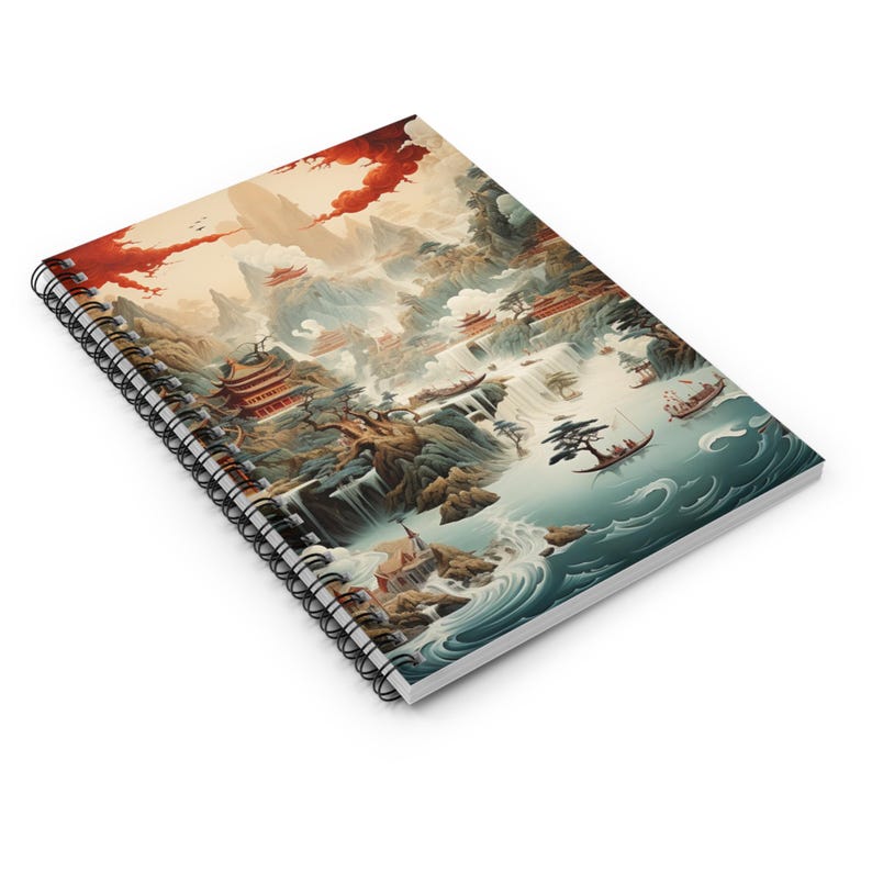 China Spiral Notebook - Artistic Ruled Line Journal, Creative Writing ...