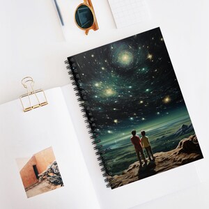 Stargazing Notebook - Ruled Line, Cosmic Art Journal, Starry Night Diary, Gift for Astronomers, Kids&#39; Writing Book, Fun Sketchbook