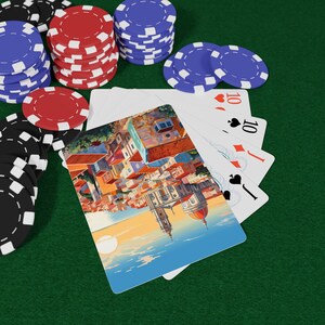 Baraja de póker de Portugal: una baraja única para una noche de juegos, un regalo para los amantes del póker, un juego de cartas, una noche de casino, un diseño vibrante.