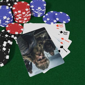 バイキングポーカートランプ - ゲームナイト、男性へのギフト、ポーカーアクセサリー、カードゲーム、卓上ゲームカードに最適なユニークなカードデッキ