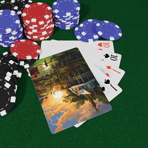 ルイジアナポーカートランプ - ヴィンテージスタイルのデッキ、ゲーマーやコレクターへのユニークなギフト、ゲームナイト、新築祝い、パーティーに最適
