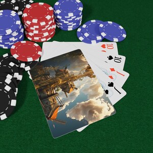 Juego de cartas de póker con monumentos de los Países Bajos, regalo de juego de cartas clásico, decoración única para una noche de póker, regalo para amantes de los casinos, artículo de colección