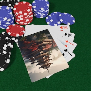 Japanese Architecture Poker Playing Cards Set, Unique Card Game, Gift for Gamers, Housewarming, Birthday, Family Game Night, Decorative Card