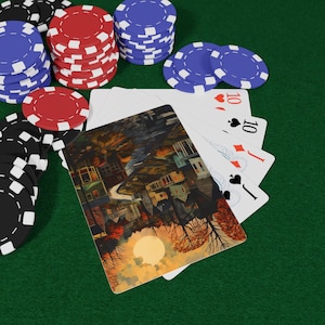 Cartas de Baralho de Pôquer da Pensilvânia, Presente Único para Jogadores, Essencial para Noites de Jogos em Família, Decoração para Amantes de Jogos de Cartas, Cartas de Baralho Vintage