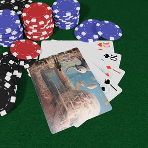 Cartas de pôquer maiores que a vida - presente exclusivo para jogadores, jogos de cartas, itens colecionáveis, decoração para casa, atividade divertida para festas, noite de jogos de pôquer