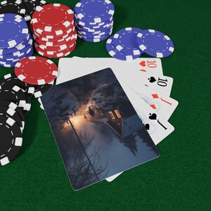 Juego de cartas de póker finlandés, regalo único para amantes del póker, imprescindible para una noche de juego, diseño clásico, decoración elegante para el hogar.