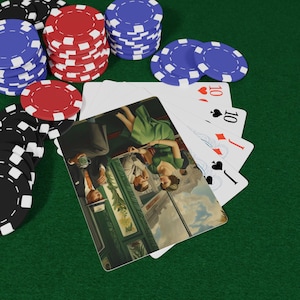 Karty do gry w pokera z lat 30. XX wieku, klasyczny zestaw do gry w karty, wyjątkowy prezent dla graczy, wystrój domu i imprezy, karty do gry w stylu retro, wieczór pokerowy