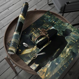 Cinematic Capers Wrapping Papers - Perfect for Gifts, Occasions & Decor, Futuristic, Art Print, Holiday Wrapping, Unique Gift Wrap