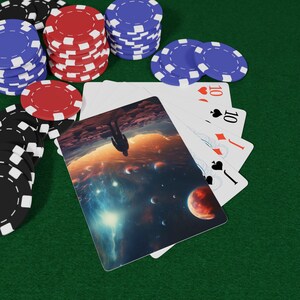 Cartes à jouer de poker Cosmic Explorations - Design d'espace unique, cadeau pour les joueurs, jeu de table, jeu de cartes à collectionner, parfait pour les soirées jeux
