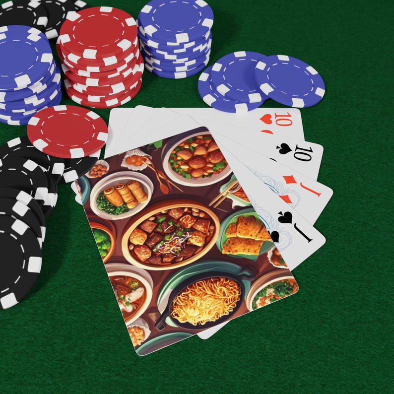 Global Cuisine Playing Cards Set, Vintage Style Illustrated Poker Cards ...