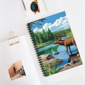 Michigan Wildlife Spiral Notebook - Ruled Line, Nature Journal, Animal Lover&#39;s Diary, Outdoor Gift Idea, Adventure Planner, Scenic Art.