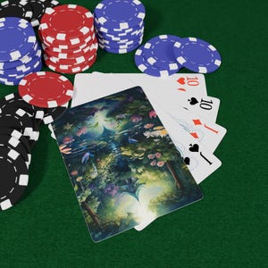 Serene Garden Playing Cards - Unique Card Deck for Game Night, Poker, Gift, Home Décor, Café Decoration, Poker Game Night Fun