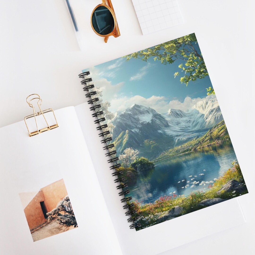 Outside Notebook Templete Comforting Nature Scenes Spiral Notebook - Perfect for Journaling, Note ...