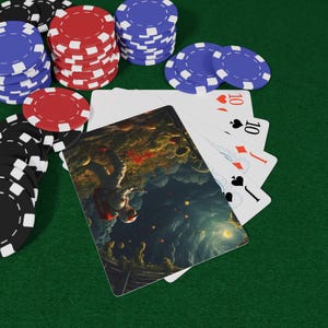 Space Gardening pokerspeelkaarten set, game-avondbenodigdheden, uniek cadeau voor gamers, onderhoudend, ruimteliefhebbers, familieplezier game-avond