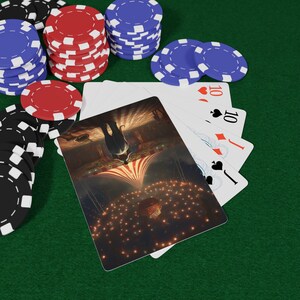 Cartes à jouer au poker Circus, design vintage, décoration de soirée casino, cadeau pour les joueurs, amateurs de jeux de cartes, soirées poker amusantes, soirées casino amusantes