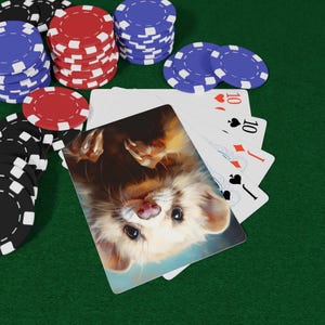 Baralho de cartas de furão - Baralho de furão fofo e brincalhão, ilustrações de animais adoráveis, jogo de cartas colecionável exclusivo, cartas de baralho