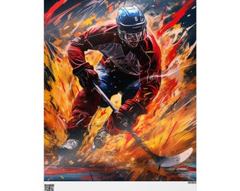 Carta da regalo Hockey Fever, perfetta per gli appassionati di sport, per confezioni regalo, feste di hockey, celebrazioni ed eventi, carta da regalo per le feste.