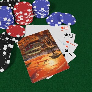 Cartas de pôquer Safari Africano, presente perfeito para noite de jogos, entusiastas de jogos de azar, amantes de animais, colecionável exclusivo, diversão para noite de jogos