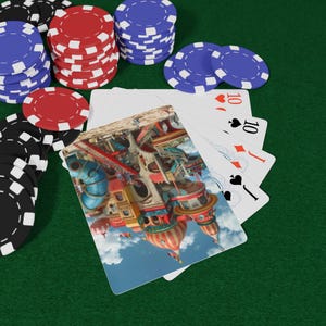 Gigantische speelkaarten: leuk avonturenspel voor buiten, speelse kunstkaarten voor de speeltuin, speelse pokerset, cadeau voor kinderen en familieplezier