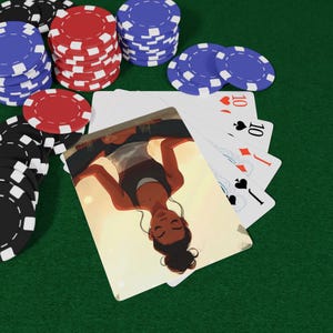 Cartas de póker tranquilas y serenas / Baraja única para noches de juego, perfecta para regalos, coleccionistas, juegos de cartas, noches de póker