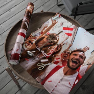 Austria Celebrations Wrapping Paper - Celebrate Birthdays, Holidays, Parties, Unique Gift Wrap, Colorful Designs for Every Occasion