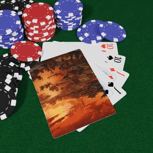 Chinesische Geschichte Spielkarten Set mit einzigartigen künstlerischen Designs, Geschenk für Gamer, Poker Nacht Zubehör, Spielzimmer Dekor, Spielkarten