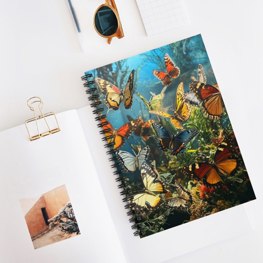 Butterfly Gardens Spiral Notebook - Ruled Line, Nature Journal ...