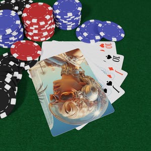 Futuristic Visions Poker Playing Cards Set, Unique Card Game Gifts, Sci-Fi Deck for Players, Ideal for Game Night, Collectible Cards
