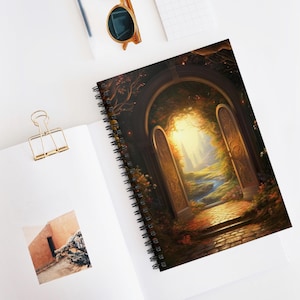 Magical Doorways Spiral Notebook - Ruled Line, Journal, Writing Pad, Stationery, Fantasy Notebook, Mystic Diary, Fun Sketchbook