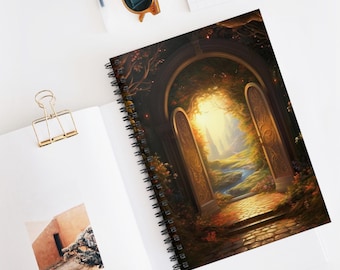 Magical Doorways Spiral Notebook - Ruled Line, Journal, Writing Pad, Stationery, Fantasy Notebook, Mystic Diary, Fun Sketchbook