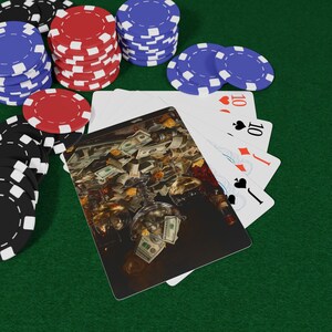 Conjunto de cartas de pôquer com sabor caro, decoração para noite de cassino, presentes para jogos de azar, jogo de cartas para grandes apostadores, cartas de baralho exclusivas, cartas de baralho