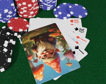 Gnome Life Poker Playing Cards Set, Fun Gift for Card Games, Family Game Night, Casino Nights, Unique Stocking Stuffer, Playful Cards