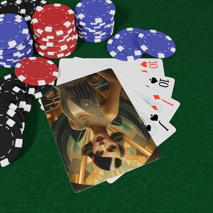 Juego de cartas de póker Art Déco, diseño de cartas Art Déco, imprescindibles para una noche de juegos, regalo único para gamers, hogar retro, diversión para una noche de póker