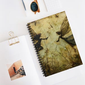 Fluttering Fairies Spiral Notebook, Fantasy Journal, Gift for Writers, School Supplies, Magical Art Notebook, Fairy Decor, Fun Sketchbook