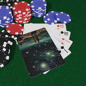 星空観察ポーカートランプ - ユニークなトランプ、ゲーマーギフト、星空観察テーマ、パーティー用品、天文学の装飾、ポーカーゲームナイトの楽しみ
