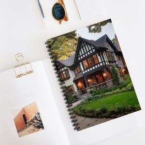 Home Exteriors Spiral Notebook - Perfect for Journaling, Note Taking, Gift for Home Lovers, Stationery, Writing Journal, Fun Sketchbook