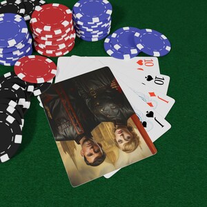 Juego de cartas de cultura alemana, regalos únicos para juegos de cartas, cartas de estilo vintage, accesorios elegantes para una noche de póker, objetos decorativos de colección.
