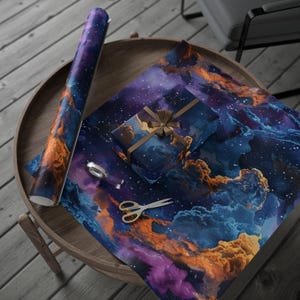Carta da regalo con motivi Dreamscape, carta da regalo spaziale, carta da regalo con stampa galattica, carta da regalo per compleanni, carta celeste per occasioni speciali